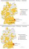 Familienname Weinberger, Verbreitung Deutschland <br />
Фамилия Вайнбергер, распространение в Германии.